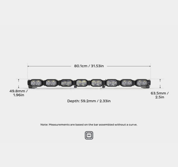"Morimoto Single Row BangerBar Off Road LED light bar:8 POD/31.5 "" (BAR-1ROW-015 )" - Image 3