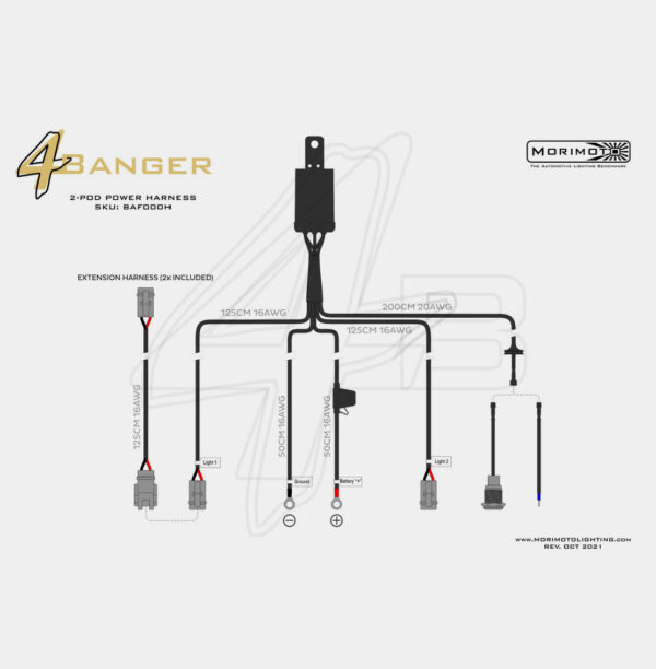 Morimoto Switched Power Harness: 2x Outputs (BAF000H) - Image 5